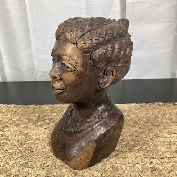 Vintage Hand Carved Wooden‎ African Woman - Picture 1 of 6